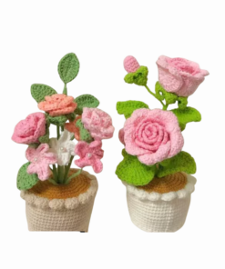 Alternative view of Crochet Flower – Rose Pot